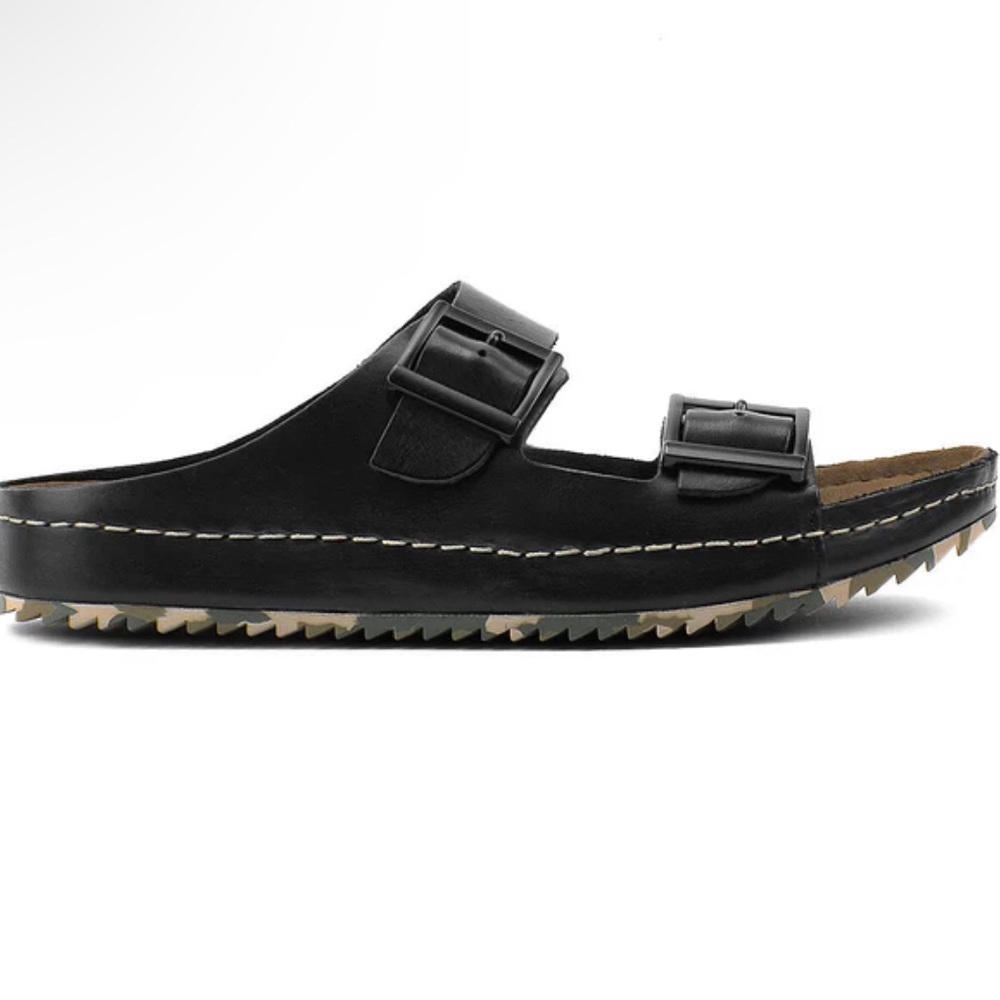 New Clarks Men's Netrix Buck Wedge Sandal-Black